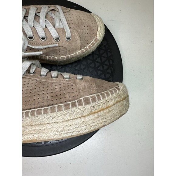 Matt Bernson Women's Suede Brown Perforated Lace Sneakers Sz 6 - Picture 5 of 11